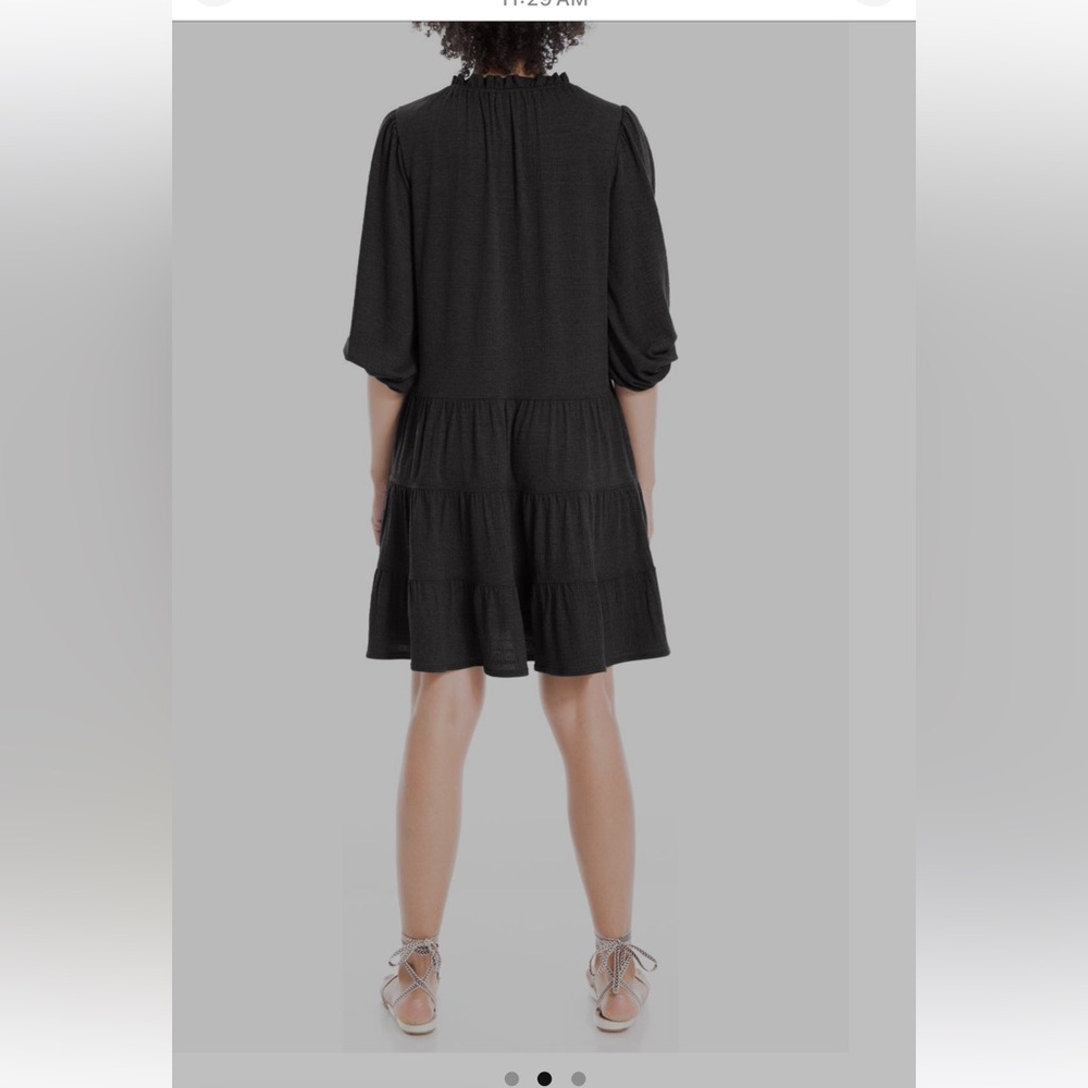 Max Studio Black Ruffled Hem Dress - Picture 2 of 6